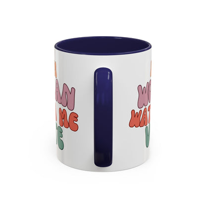I Am Woman Watch Me Vote Accent Mug by cypherpunkgear – cypherpunkgear.com | Cypherpunk Merch