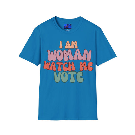 I Am Woman Watch Me Vote DKcolors Unisex T-Shirt by cypherpunkgear – cypherpunkgear.com | Cypherpunk Merch