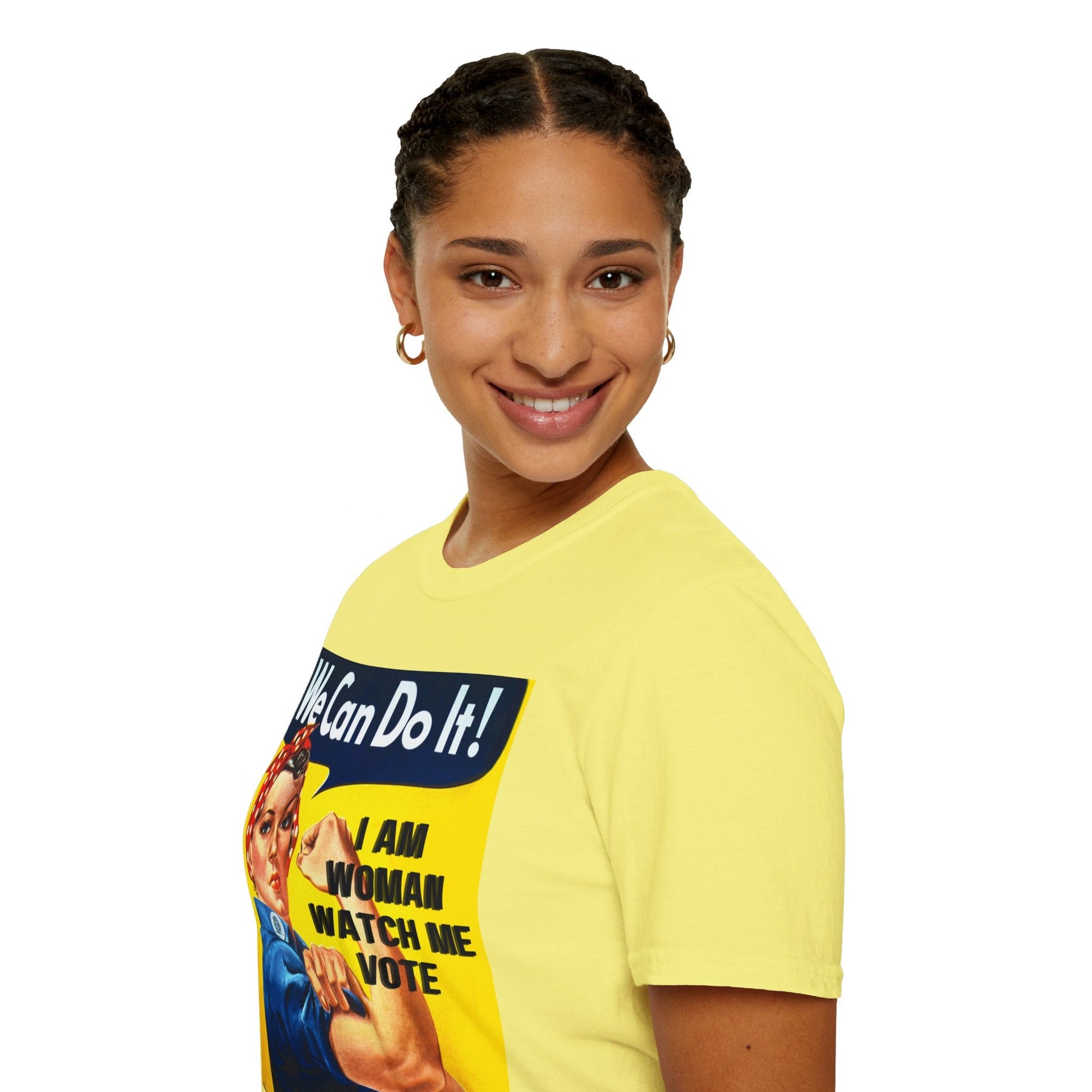 I Am Woman Watch Me Vote LTcolors Unisex T-Shirt by cypherpunkgear – cypherpunkgear.com | Cypherpunk Merch