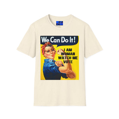 I Am Woman Watch Me Vote LTcolors Unisex T-Shirt by cypherpunkgear – cypherpunkgear.com | Cypherpunk Merch