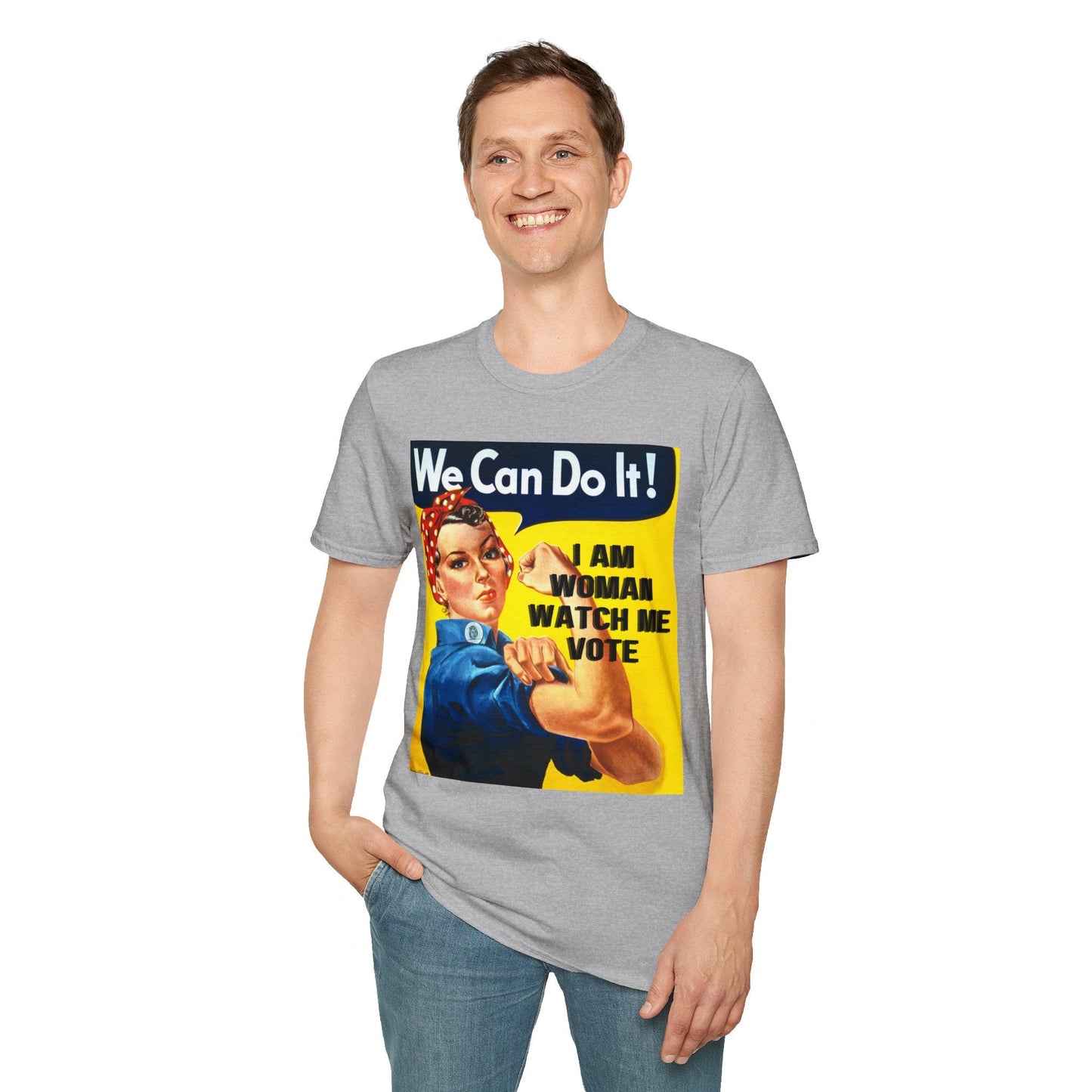 I Am Woman Watch Me Vote LTcolors Unisex T-Shirt by cypherpunkgear – cypherpunkgear.com | Cypherpunk Merch