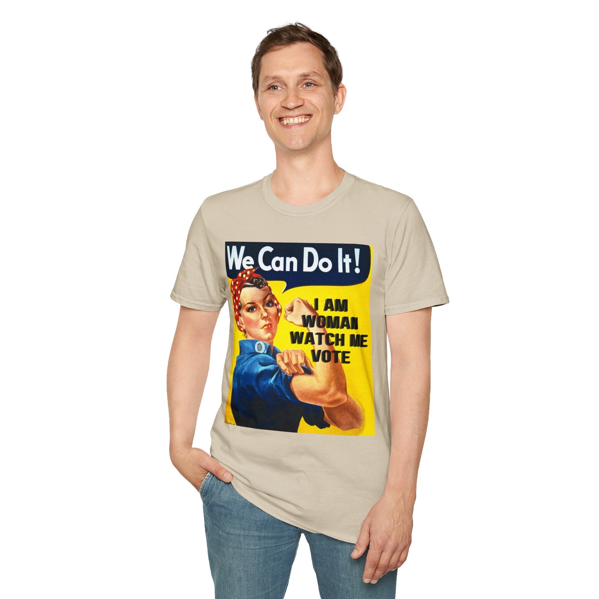 I Am Woman Watch Me Vote LTcolors Unisex T-Shirt by cypherpunkgear – cypherpunkgear.com | Cypherpunk Merch