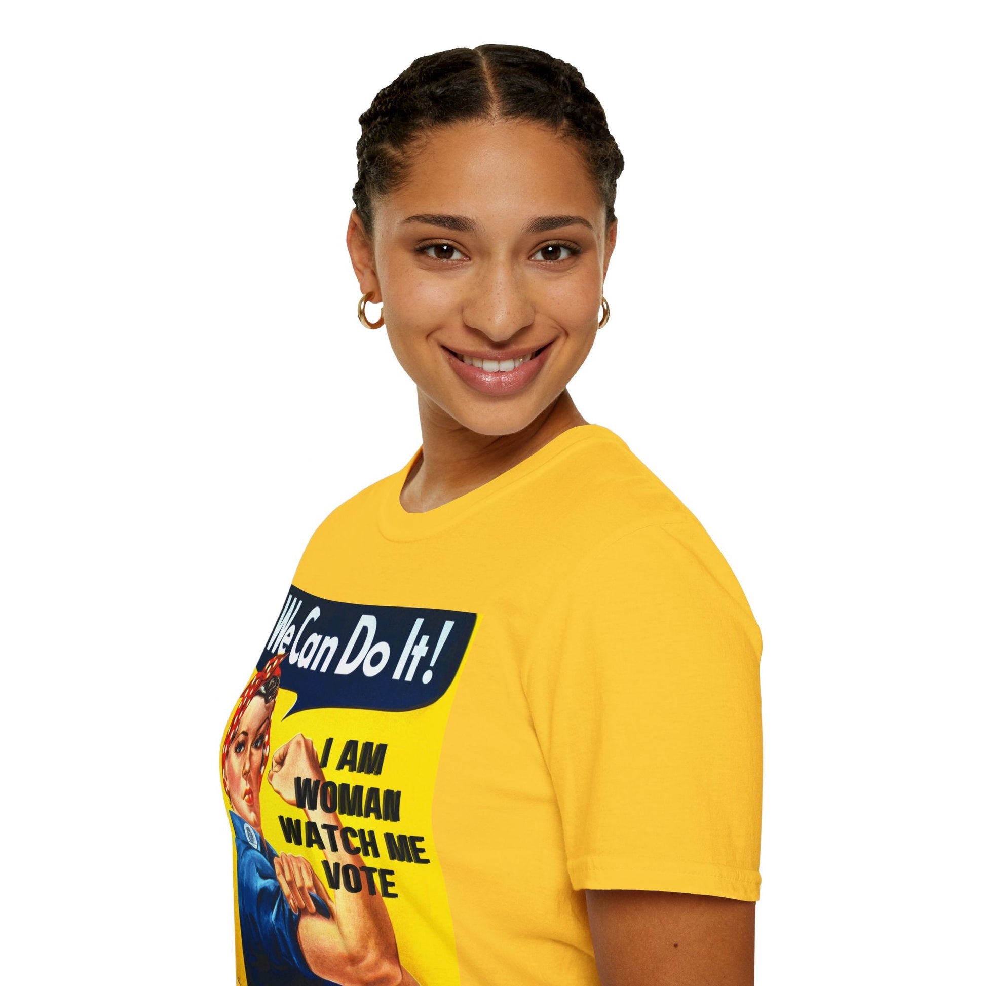 I Am Woman Watch Me Vote LTcolors Unisex T-Shirt by cypherpunkgear – cypherpunkgear.com | Cypherpunk Merch