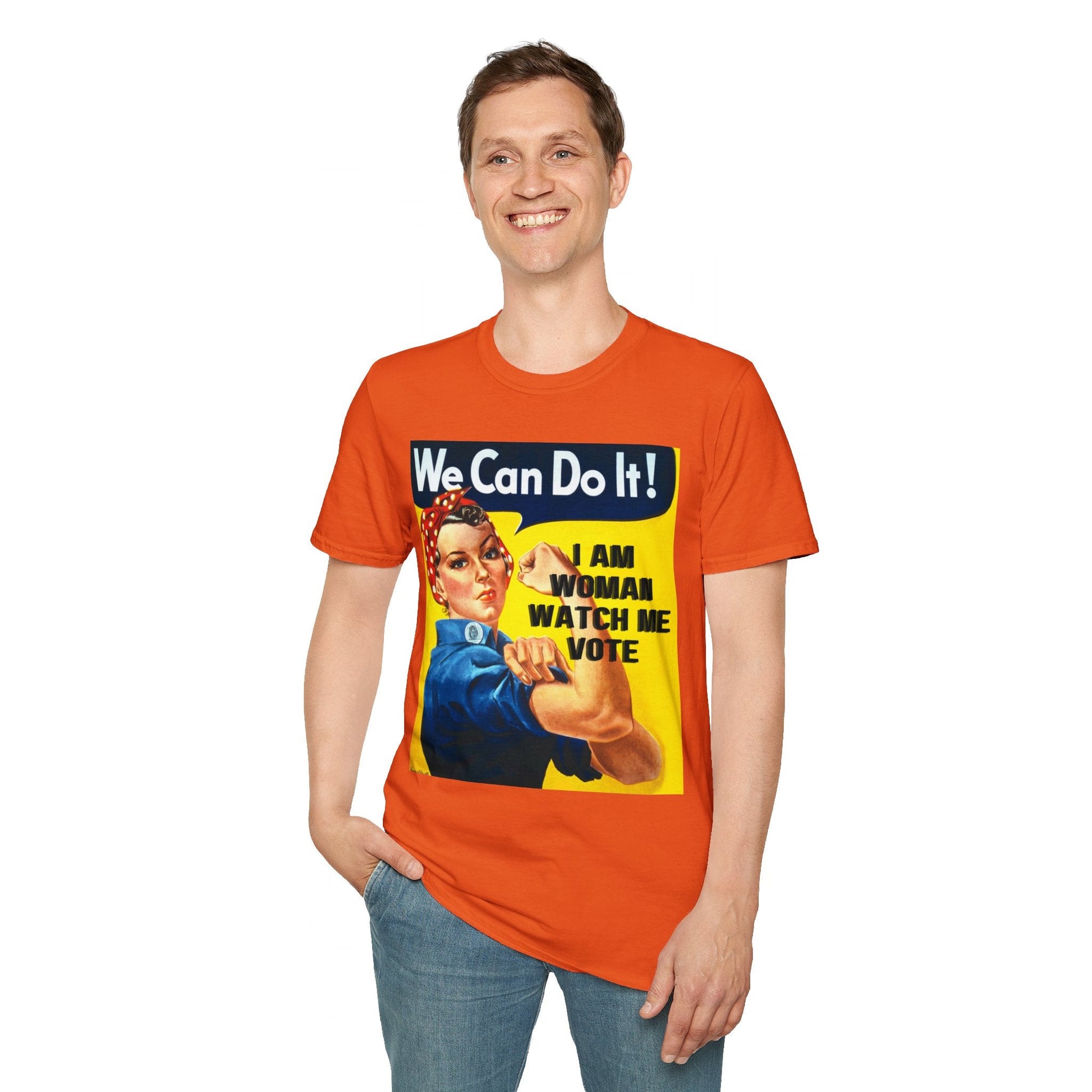 I Am Woman Watch Me Vote LTcolors Unisex T-Shirt by cypherpunkgear – cypherpunkgear.com | Cypherpunk Merch