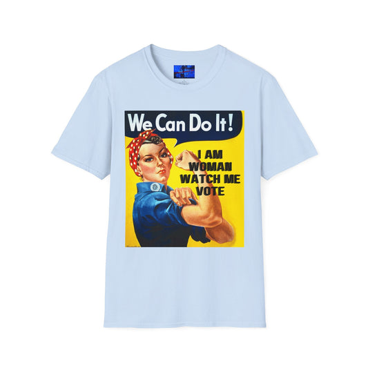 I Am Woman Watch Me Vote LTcolors Unisex T-Shirt by cypherpunkgear – cypherpunkgear.com | Cypherpunk Merch