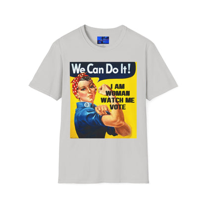 I Am Woman Watch Me Vote LTcolors Unisex T-Shirt by cypherpunkgear – cypherpunkgear.com | Cypherpunk Merch