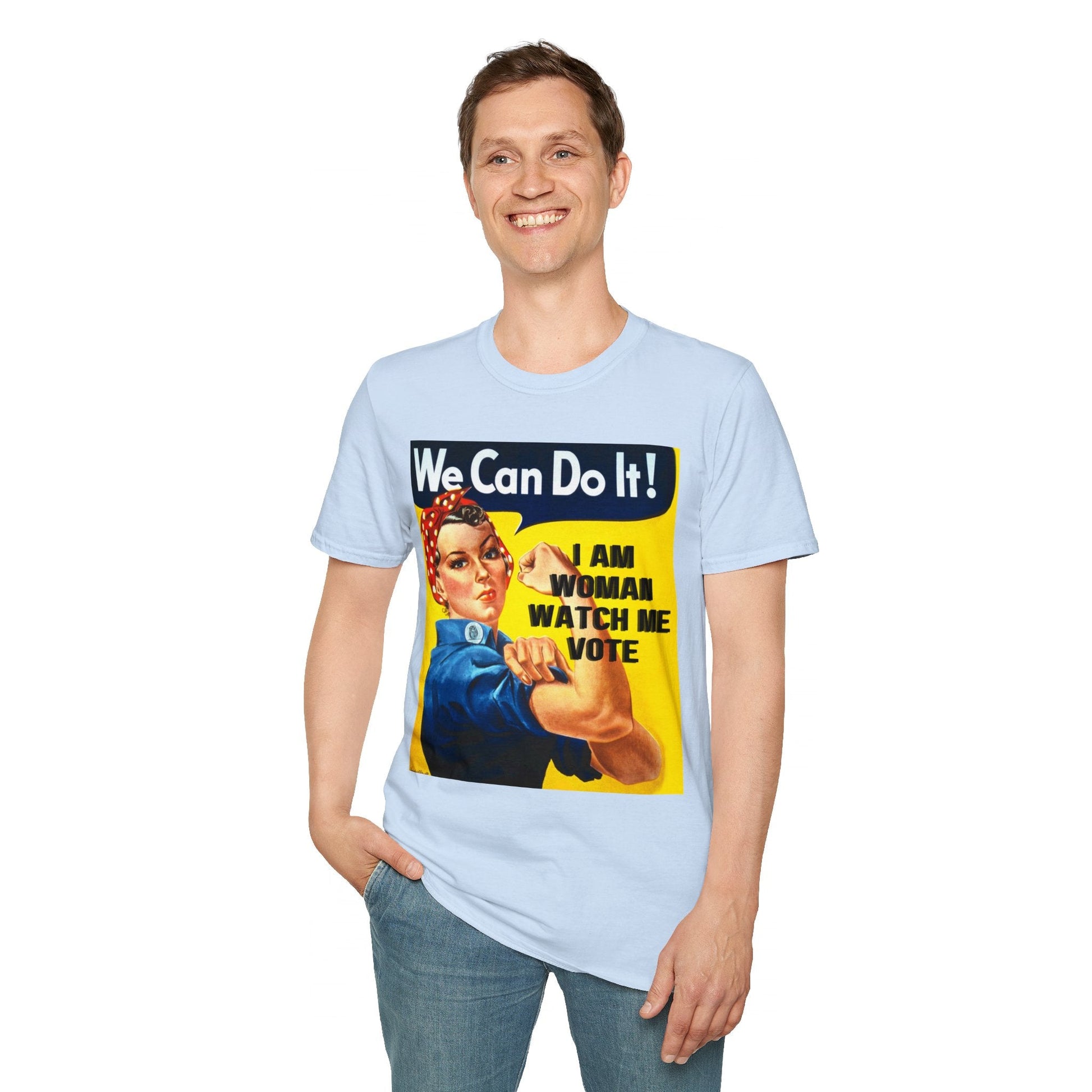 I Am Woman Watch Me Vote LTcolors Unisex T-Shirt by cypherpunkgear – cypherpunkgear.com | Cypherpunk Merch