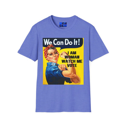 I Am Woman Watch Me Vote LTcolors Unisex T-Shirt by cypherpunkgear – cypherpunkgear.com | Cypherpunk Merch