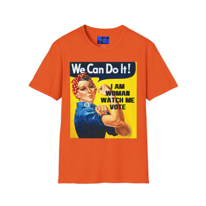 I Am Woman Watch Me Vote LTcolors Unisex T-Shirt by cypherpunkgear – cypherpunkgear.com | Cypherpunk Merch