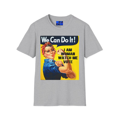 I Am Woman Watch Me Vote LTcolors Unisex T-Shirt by cypherpunkgear – cypherpunkgear.com | Cypherpunk Merch