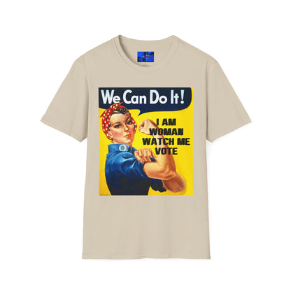 I Am Woman Watch Me Vote LTcolors Unisex T-Shirt by cypherpunkgear – cypherpunkgear.com | Cypherpunk Merch