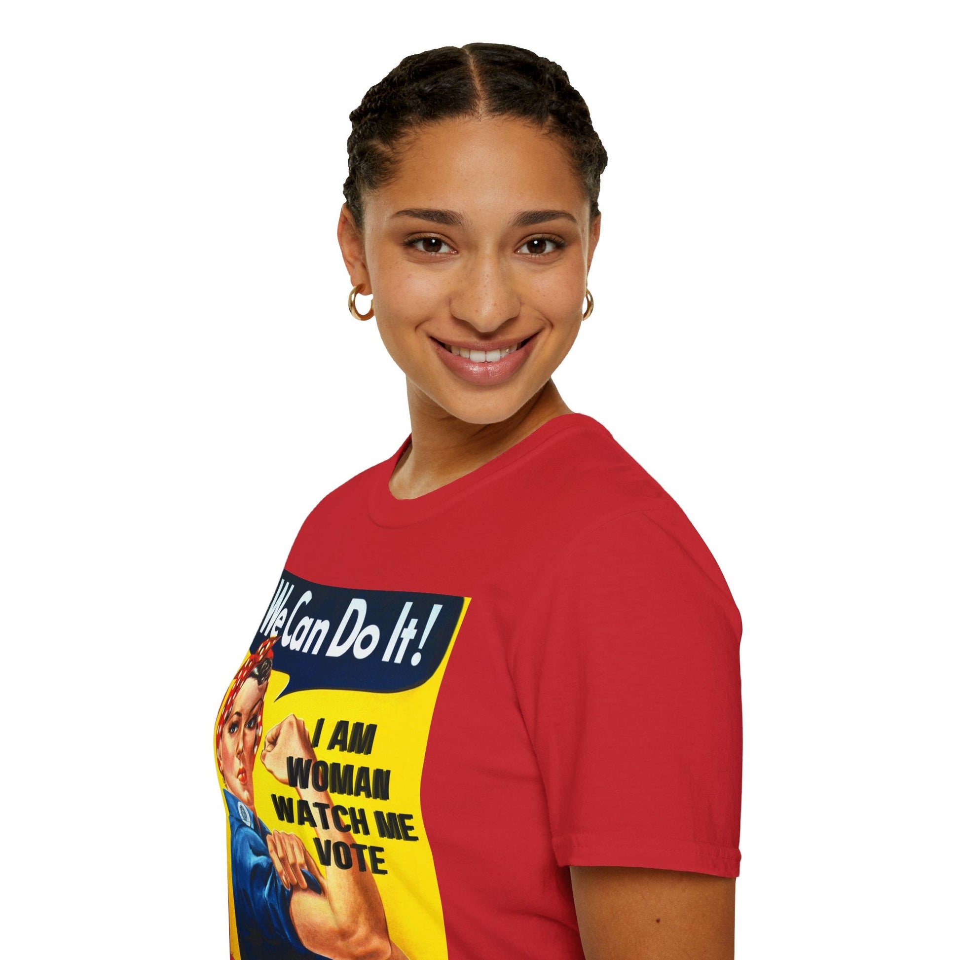I Am Woman Watch Me Vote LTcolors Unisex T-Shirt by cypherpunkgear – cypherpunkgear.com | Cypherpunk Merch