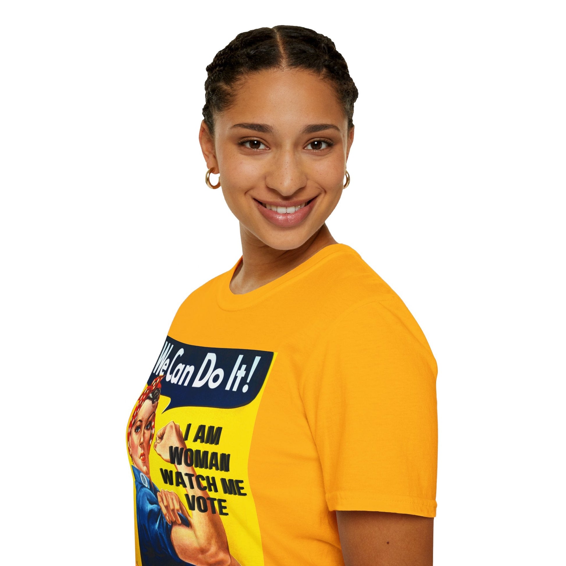 I Am Woman Watch Me Vote LTcolors Unisex T-Shirt by cypherpunkgear – cypherpunkgear.com | Cypherpunk Merch