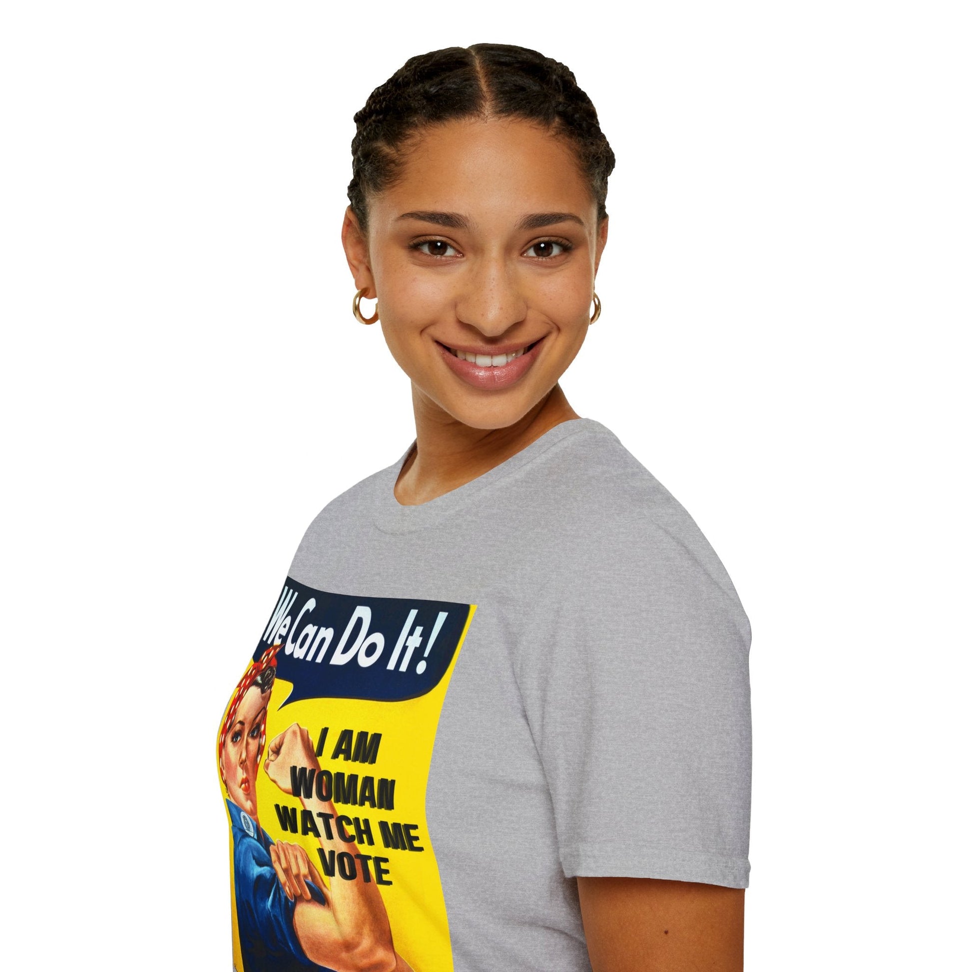 I Am Woman Watch Me Vote LTcolors Unisex T-Shirt by cypherpunkgear – cypherpunkgear.com | Cypherpunk Merch