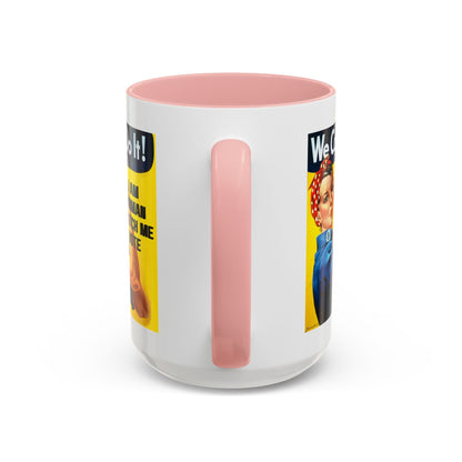 I Am Woman Watch Me Vote Rosie Accent Mug by cypherpunkgear – cypherpunkgear.com | Cypherpunk Merch