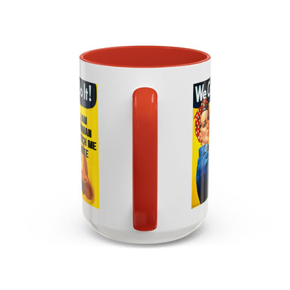 I Am Woman Watch Me Vote Rosie Accent Mug by cypherpunkgear – cypherpunkgear.com | Cypherpunk Merch