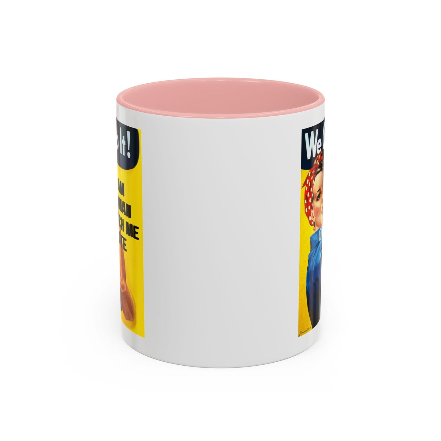 I Am Woman Watch Me Vote Rosie Accent Mug by cypherpunkgear – cypherpunkgear.com | Cypherpunk Merch