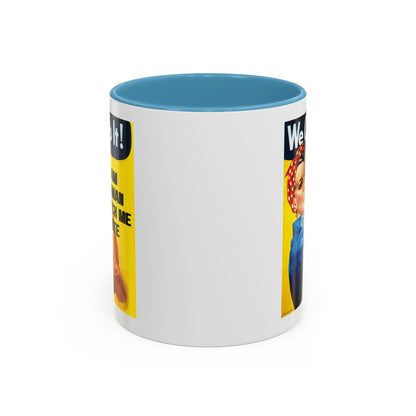 I Am Woman Watch Me Vote Rosie Accent Mug by cypherpunkgear – cypherpunkgear.com | Cypherpunk Merch
