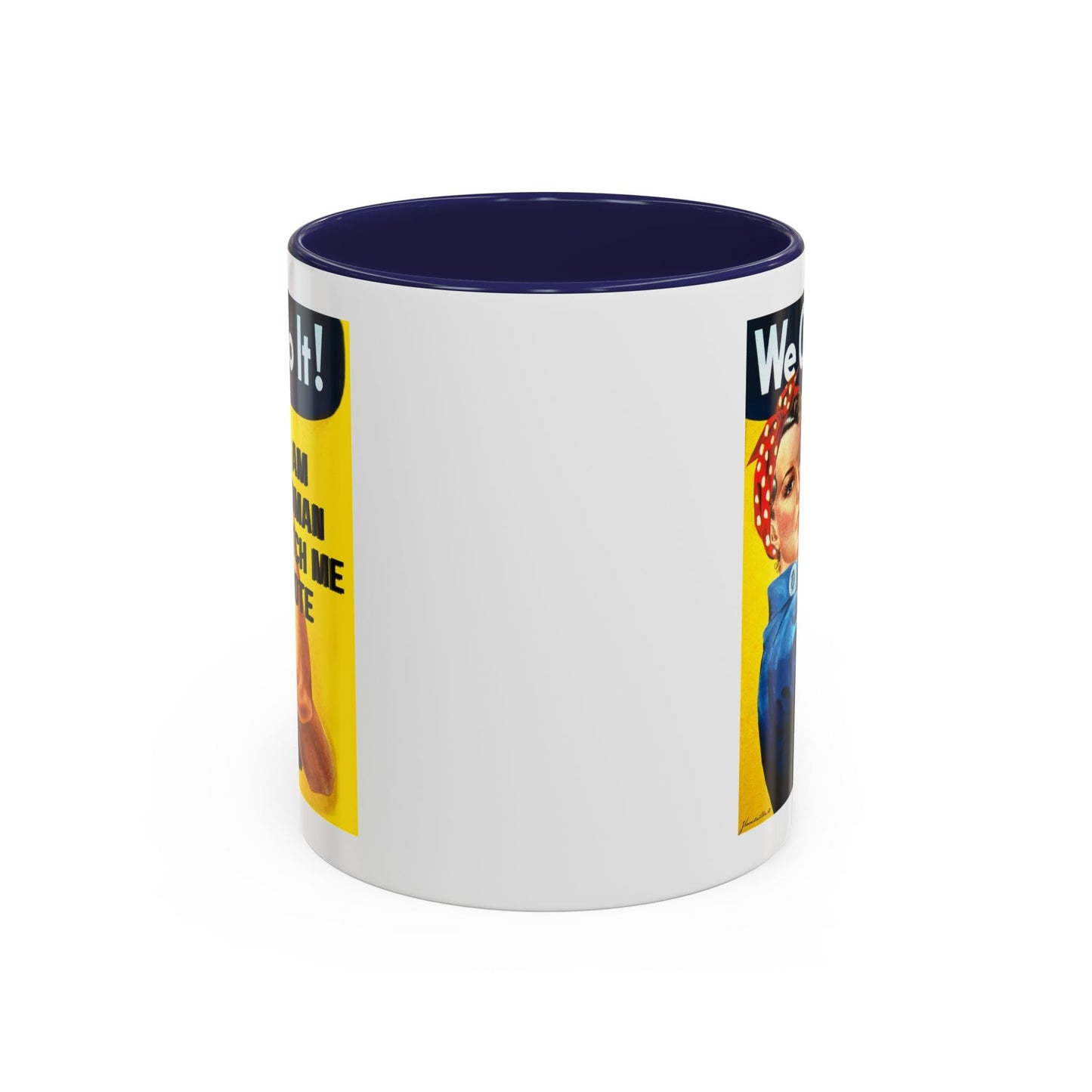 I Am Woman Watch Me Vote Rosie Accent Mug by cypherpunkgear – cypherpunkgear.com | Cypherpunk Merch