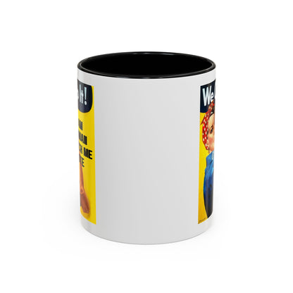 I Am Woman Watch Me Vote Rosie Accent Mug by cypherpunkgear – cypherpunkgear.com | Cypherpunk Merch