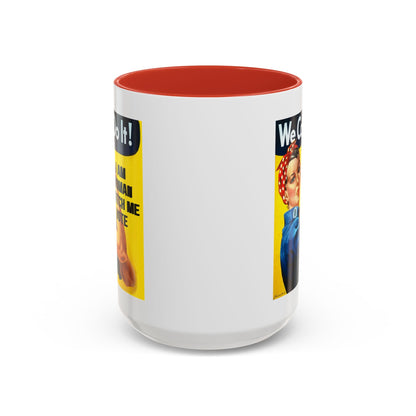 I Am Woman Watch Me Vote Rosie Accent Mug by cypherpunkgear – cypherpunkgear.com | Cypherpunk Merch