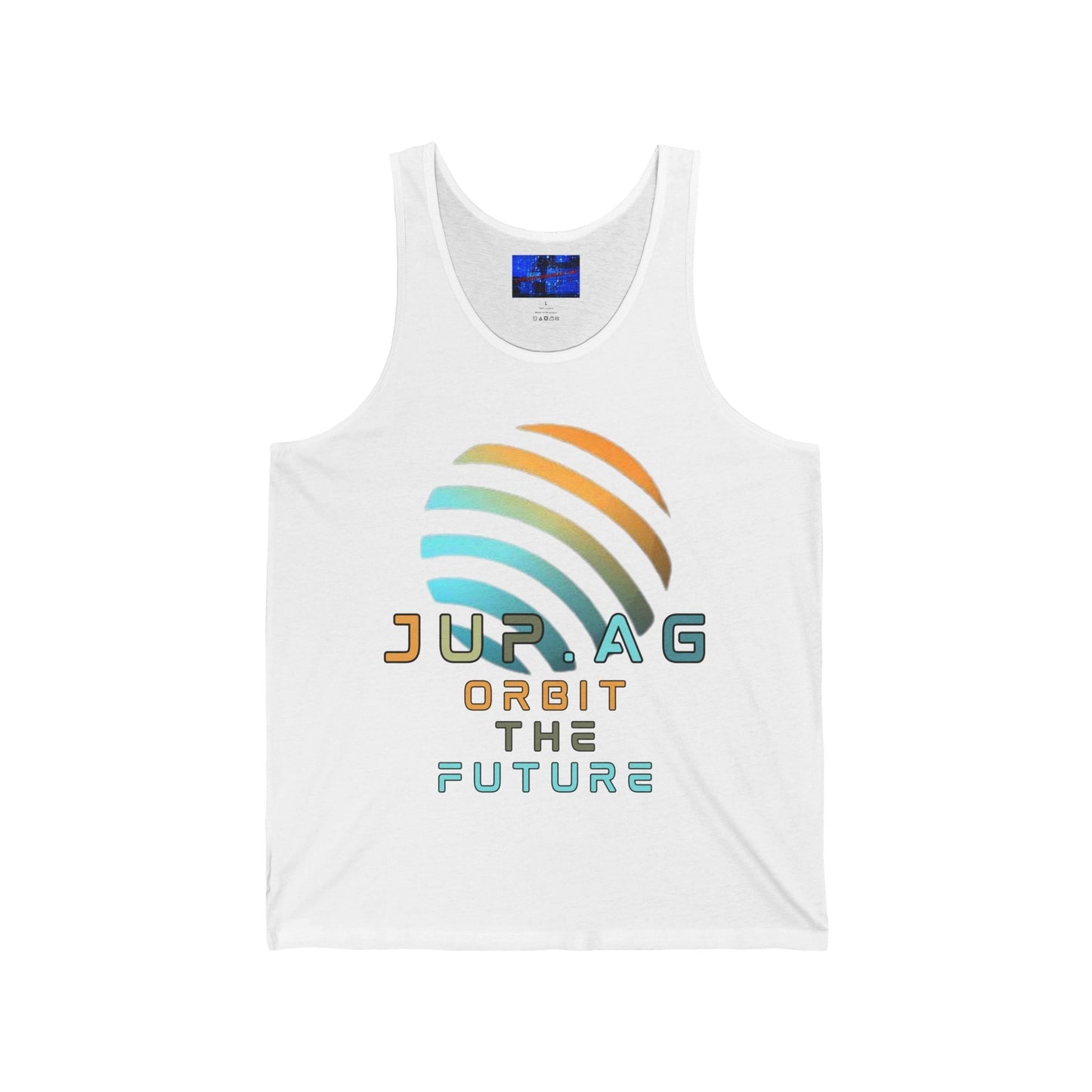 Jupiter (JUP) Orbit the Future Unisex Jersey Tank Top by cypherpunkgear – cypherpunkgear.com | Cypherpunk Merch