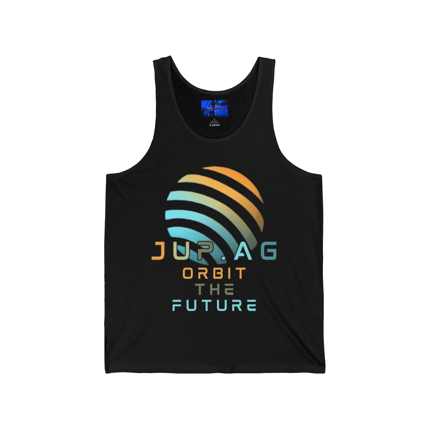Jupiter (JUP) Orbit the Future Unisex Jersey Tank Top by cypherpunkgear – cypherpunkgear.com | Cypherpunk Merch