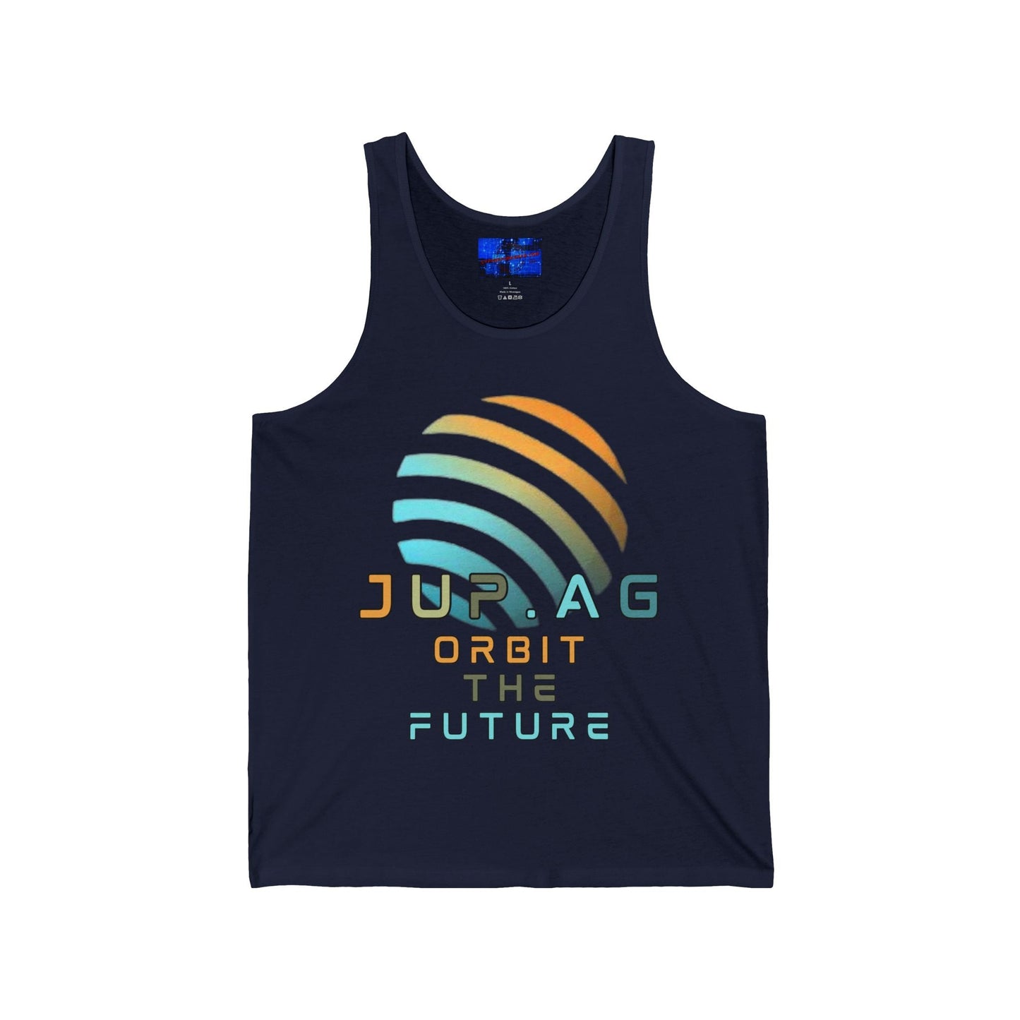 Jupiter (JUP) Orbit the Future Unisex Jersey Tank Top by cypherpunkgear – cypherpunkgear.com | Cypherpunk Merch