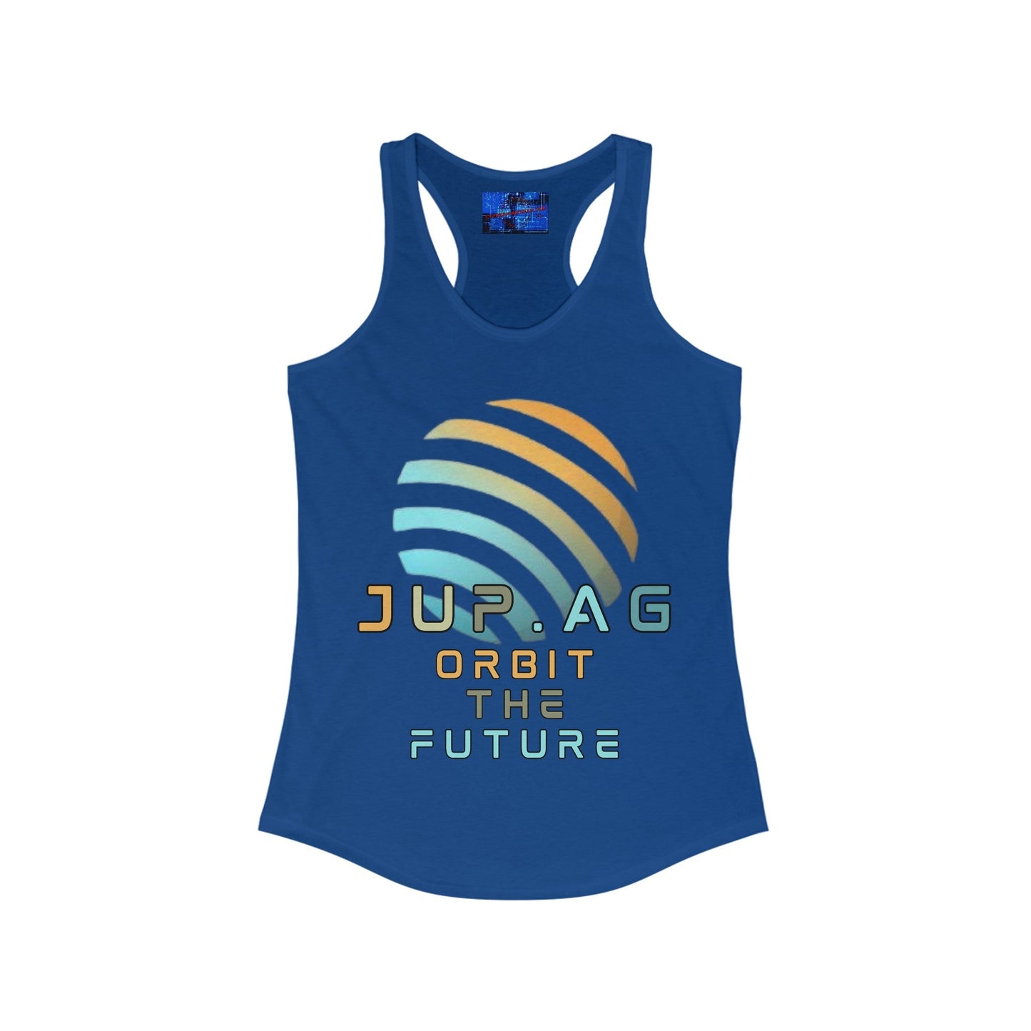 Jupiter (JUP) Orbit the Future Women's Racerback Tank Top by cypherpunkgear – cypherpunkgear.com | Cypherpunk Merch