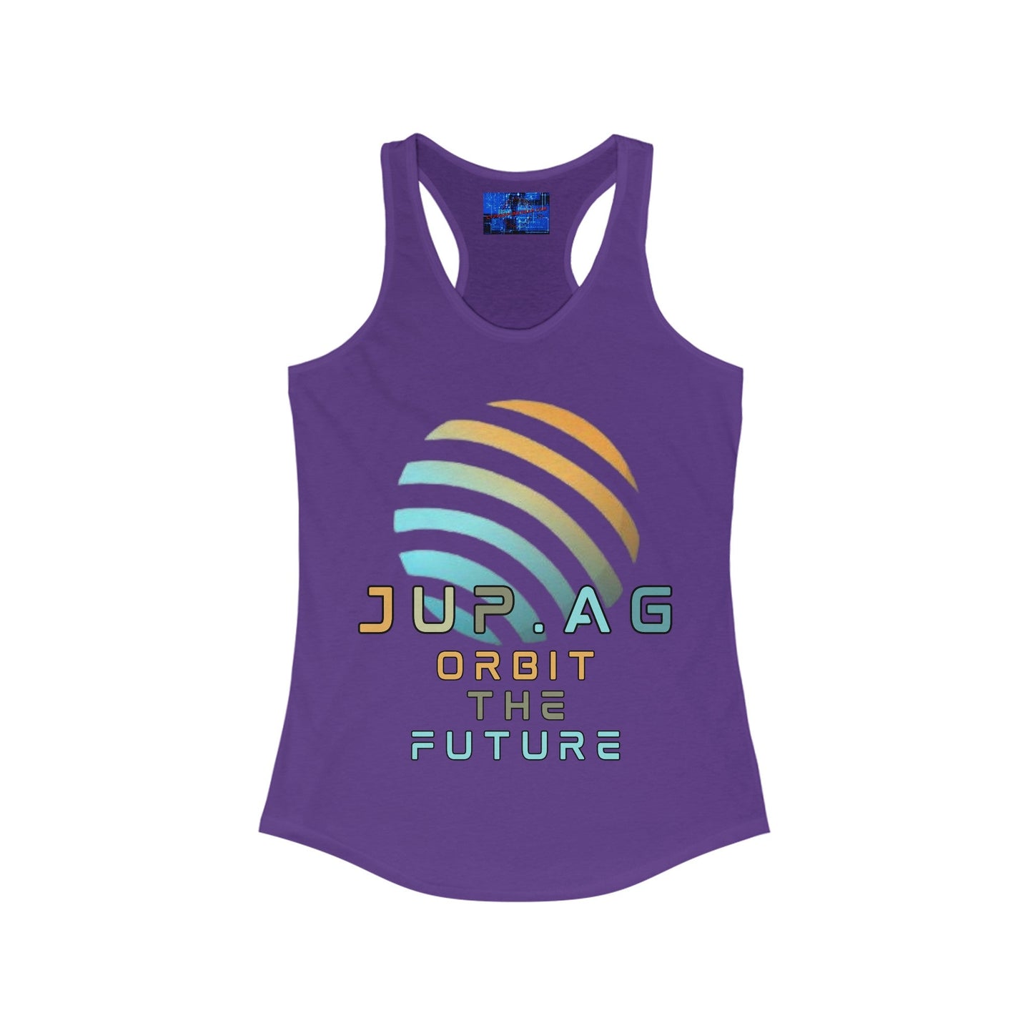 Jupiter (JUP) Orbit the Future Women's Racerback Tank Top by cypherpunkgear – cypherpunkgear.com | Cypherpunk Merch