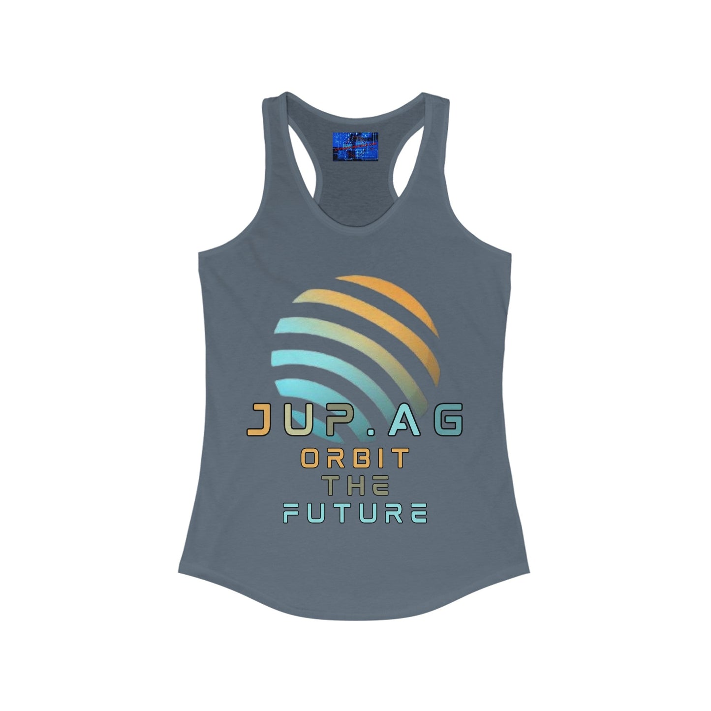 Jupiter (JUP) Orbit the Future Women's Racerback Tank Top by cypherpunkgear – cypherpunkgear.com | Cypherpunk Merch