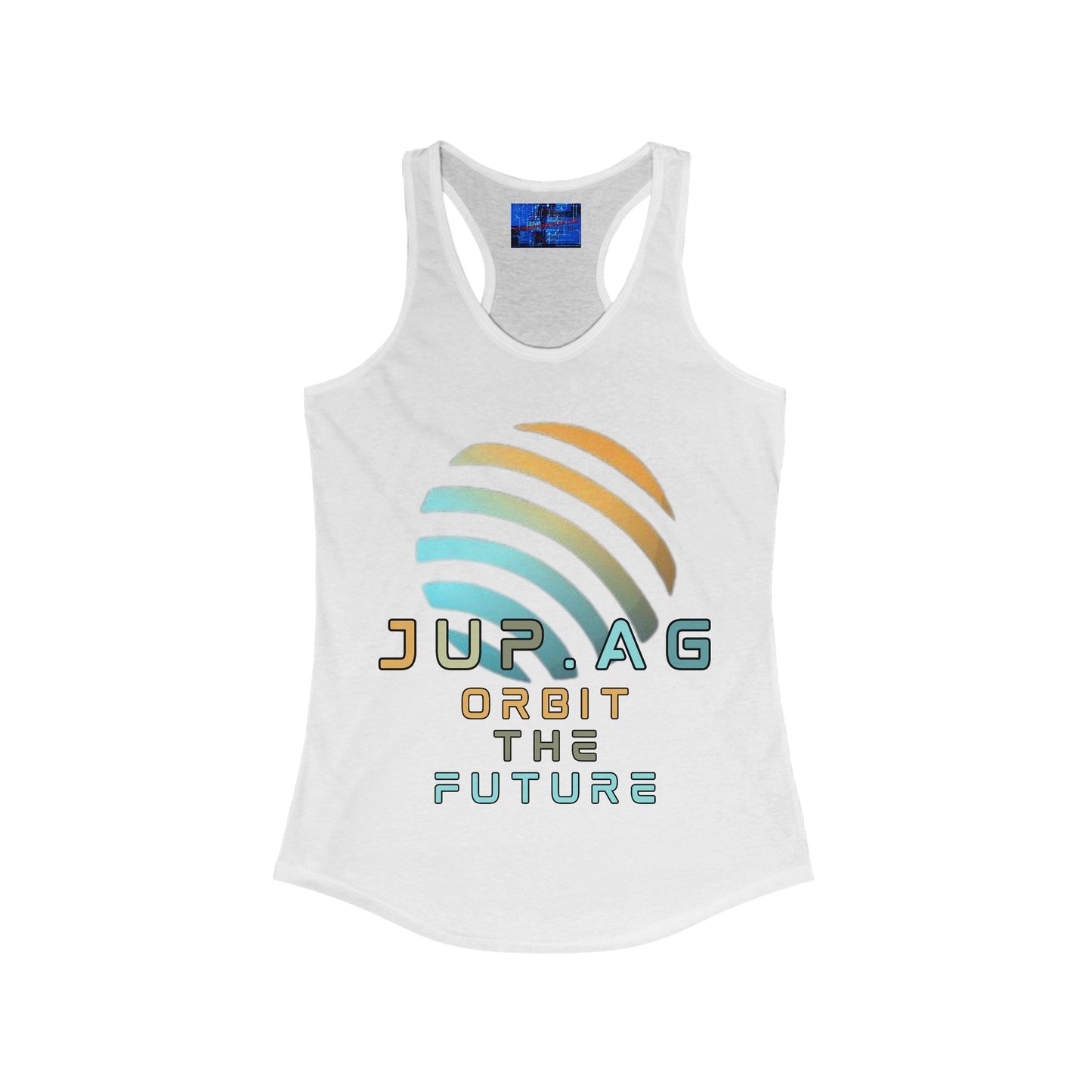 Jupiter (JUP) Orbit the Future Women's Racerback Tank Top by cypherpunkgear – cypherpunkgear.com | Cypherpunk Merch