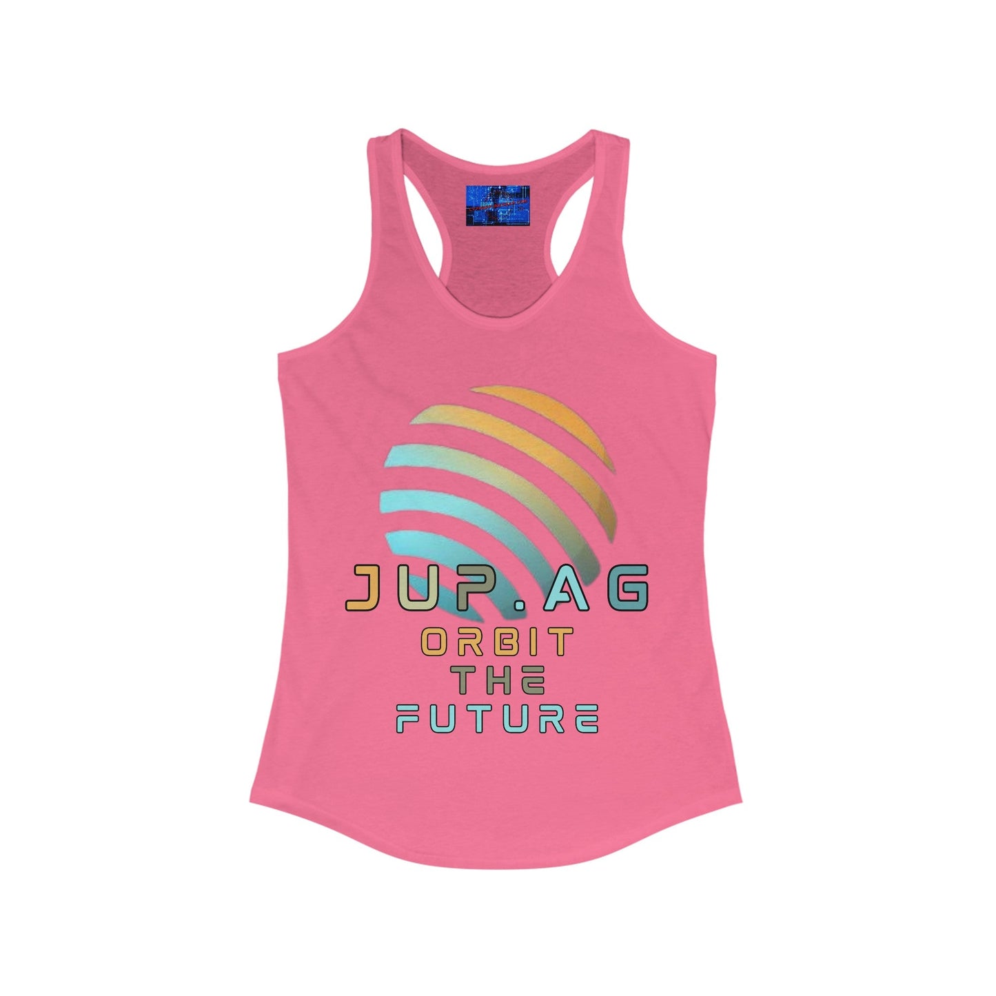 Jupiter (JUP) Orbit the Future Women's Racerback Tank Top by cypherpunkgear – cypherpunkgear.com | Cypherpunk Merch