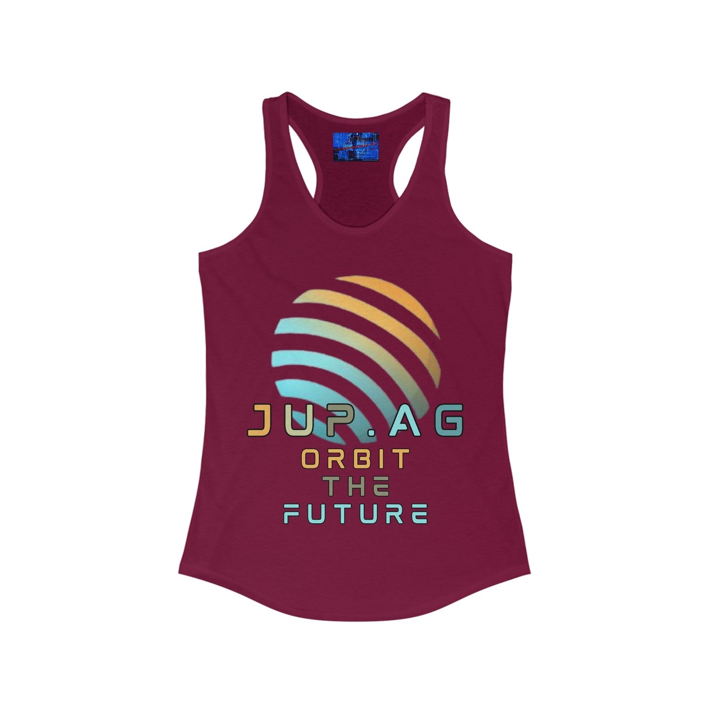 Jupiter (JUP) Orbit the Future Women's Racerback Tank Top by cypherpunkgear – cypherpunkgear.com | Cypherpunk Merch