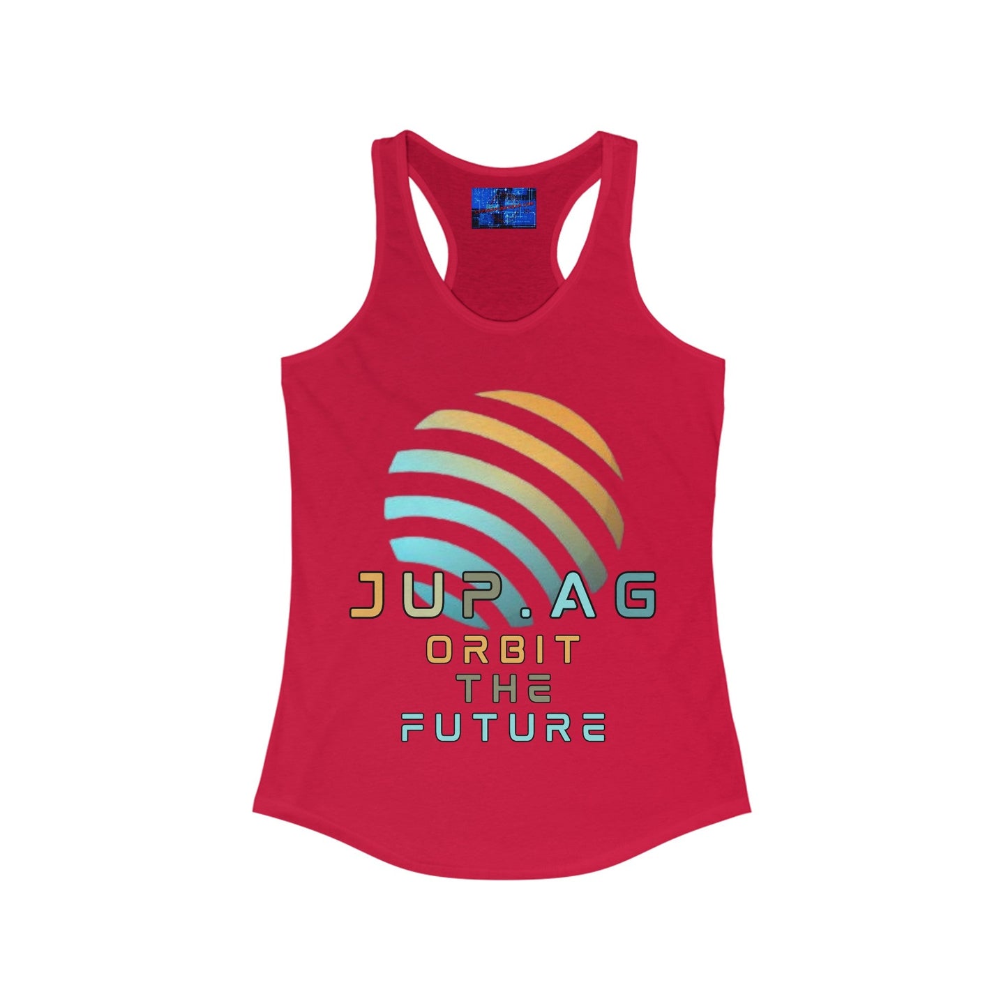 Jupiter (JUP) Orbit the Future Women's Racerback Tank Top by cypherpunkgear – cypherpunkgear.com | Cypherpunk Merch
