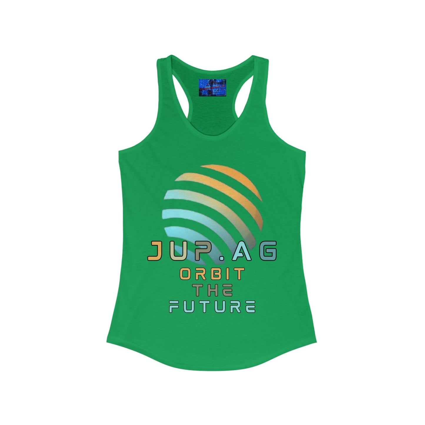 Jupiter (JUP) Orbit the Future Women's Racerback Tank Top by cypherpunkgear – cypherpunkgear.com | Cypherpunk Merch