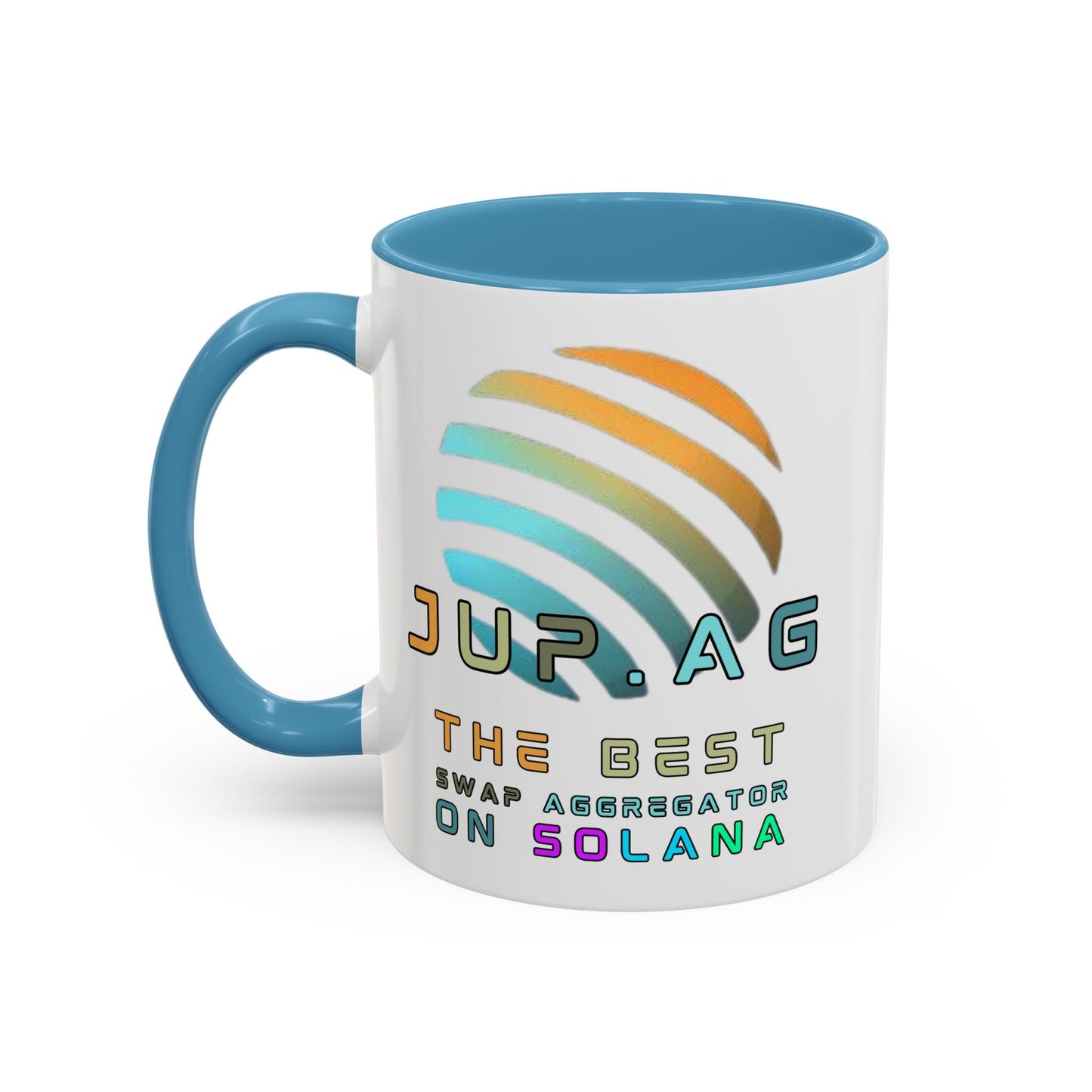 Jupiter (JUP) the best aggregator on Solana Accent Mug by cypherpunkgear – cypherpunkgear.com | Cypherpunk Merch