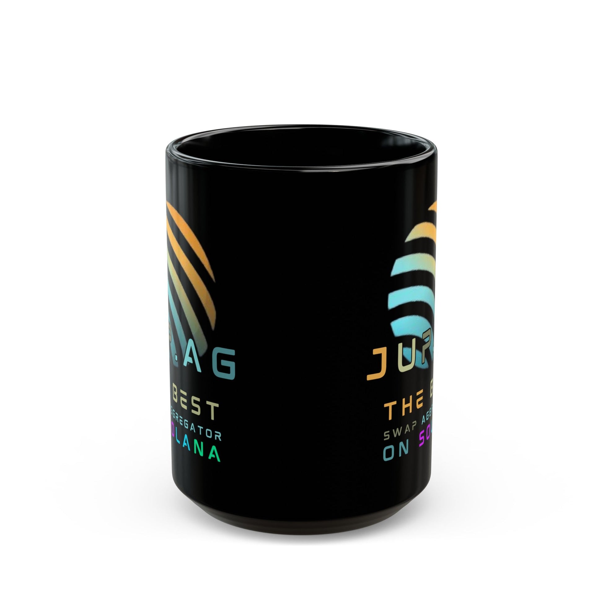 Jupiter (JUP) the best aggregator on Solana Black Mug by cypherpunkgear – cypherpunkgear.com | Cypherpunk Merch