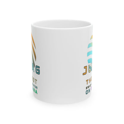 Jupiter (JUP) the best aggregator on Solana White Mug by cypherpunkgear – cypherpunkgear.com | Cypherpunk Merch