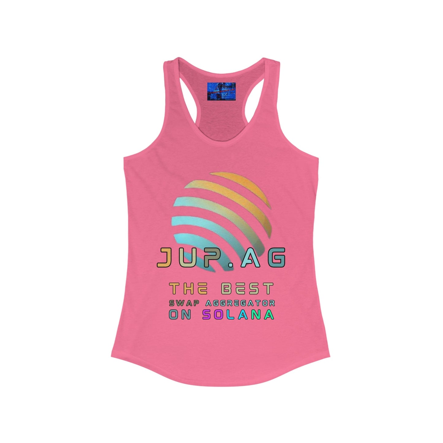 Jupiter (JUP) the best aggregator on Solana Women's Racerback Tank Top by cypherpunkgear – cypherpunkgear.com | Cypherpunk Merch