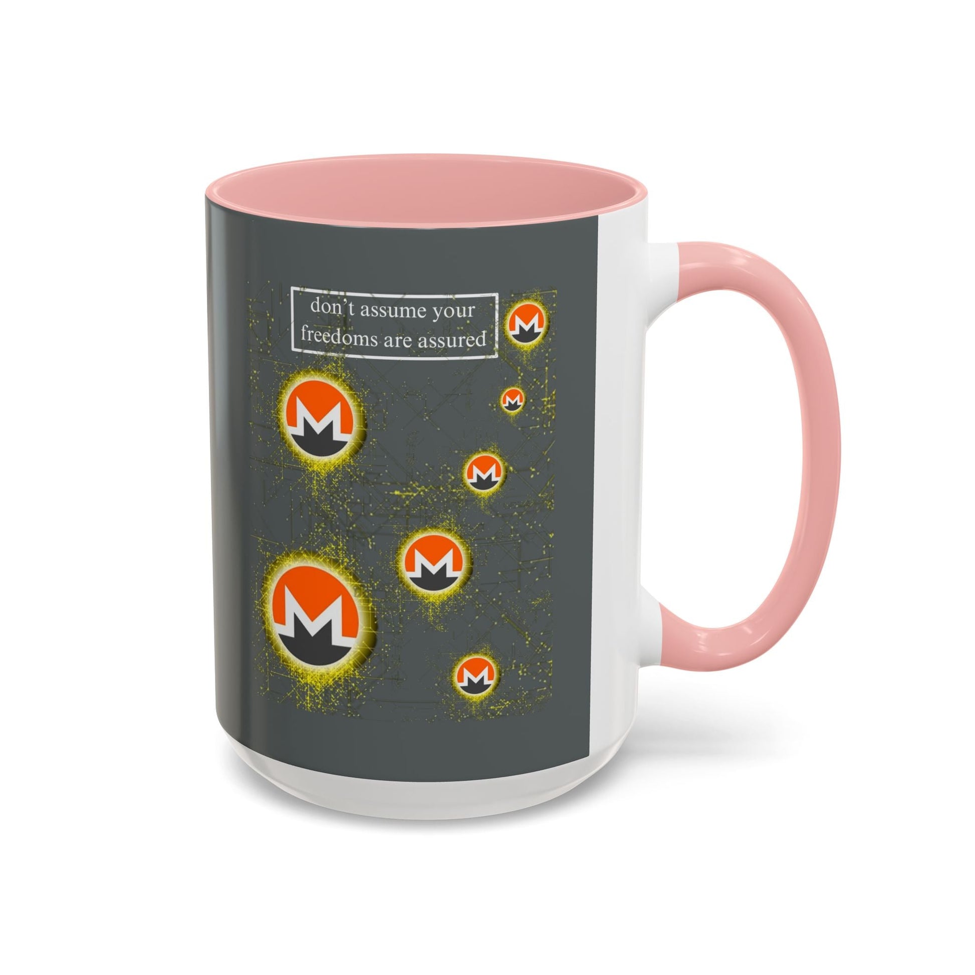 Monero DAYFAA Accent Mug by cypherpunkgear – cypherpunkgear.com | Cypherpunk Merch
