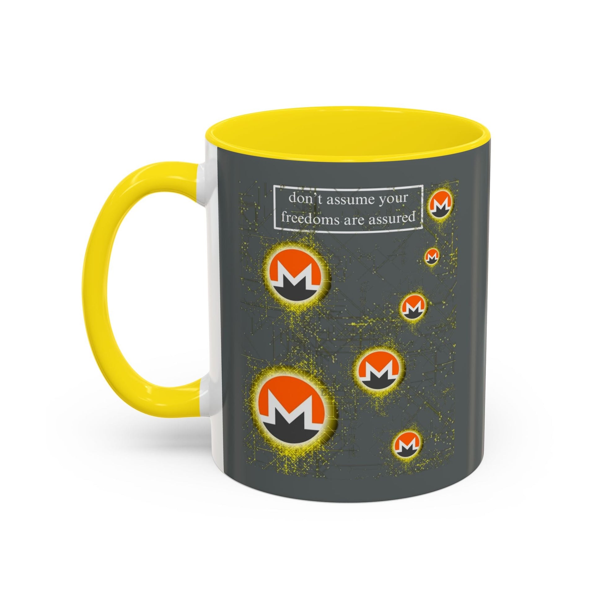 Monero DAYFAA Accent Mug by cypherpunkgear – cypherpunkgear.com | Cypherpunk Merch