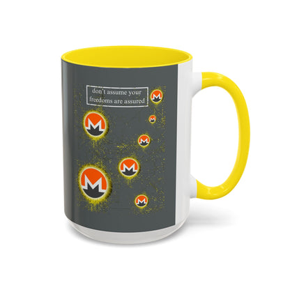 Monero DAYFAA Accent Mug by cypherpunkgear – cypherpunkgear.com | Cypherpunk Merch
