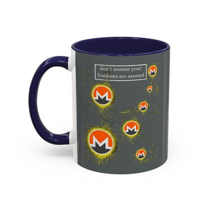 Monero DAYFAA Accent Mug by cypherpunkgear – cypherpunkgear.com | Cypherpunk Merch