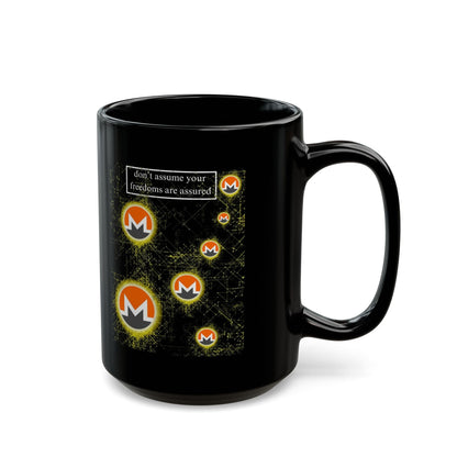 Monero DAYFAA Black Mug by cypherpunkgear – cypherpunkgear.com | Cypherpunk Merch