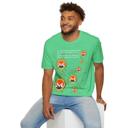 Monero DAYFAA DKcolors Unisex T-Shirt by cypherpunkgear – cypherpunkgear.com | Cypherpunk Merch
