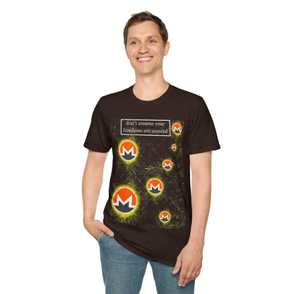 Monero DAYFAA DKcolors Unisex T-Shirt by cypherpunkgear – cypherpunkgear.com | Cypherpunk Merch