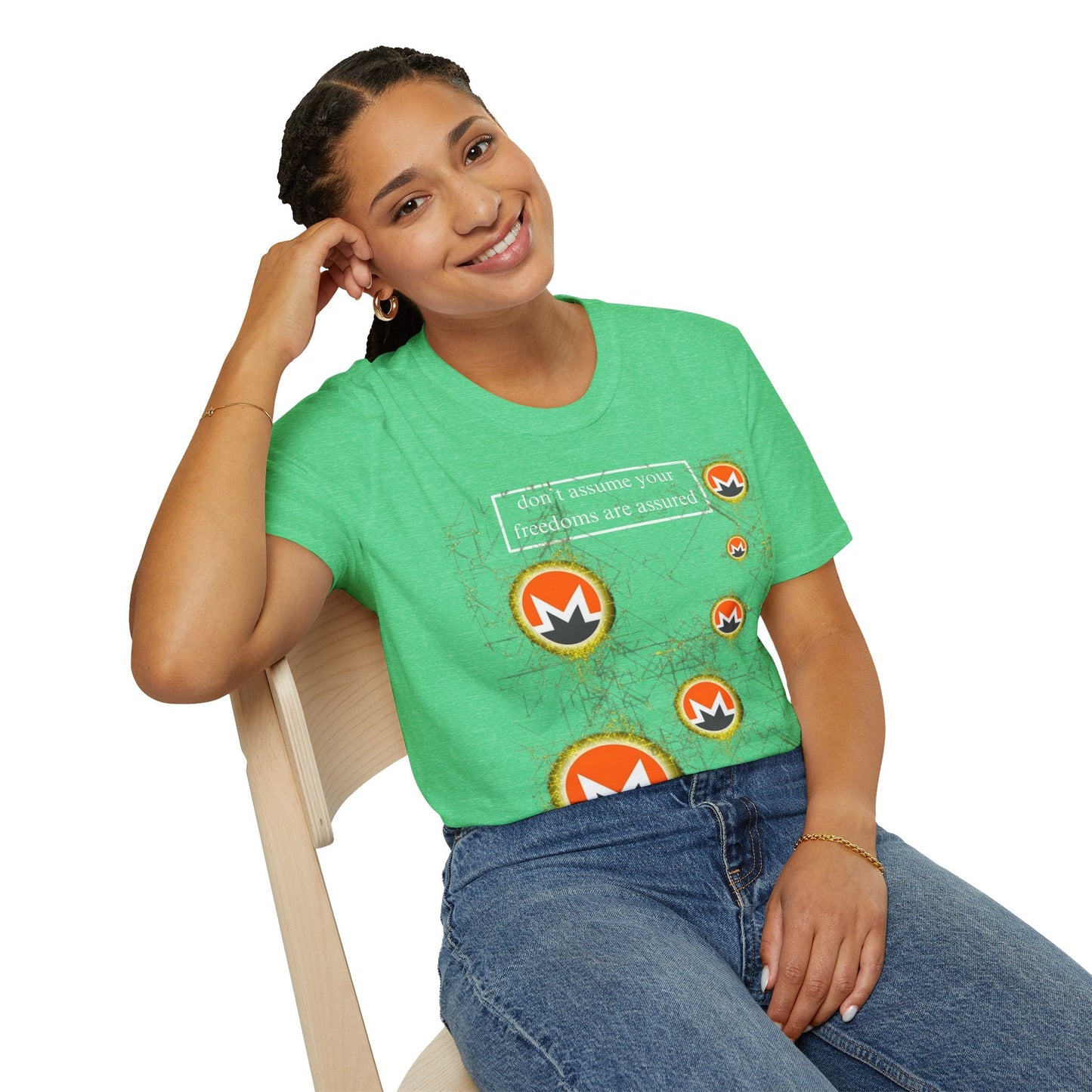 Monero DAYFAA DKcolors Unisex T-Shirt by cypherpunkgear – cypherpunkgear.com | Cypherpunk Merch