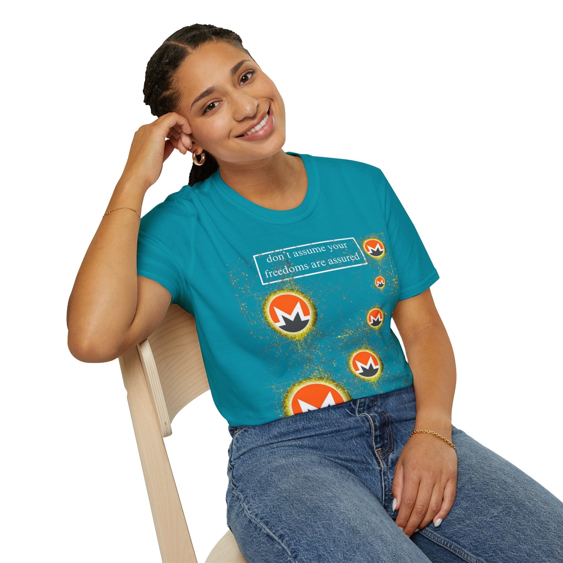 Monero DAYFAA DKcolors Unisex T-Shirt by cypherpunkgear – cypherpunkgear.com | Cypherpunk Merch