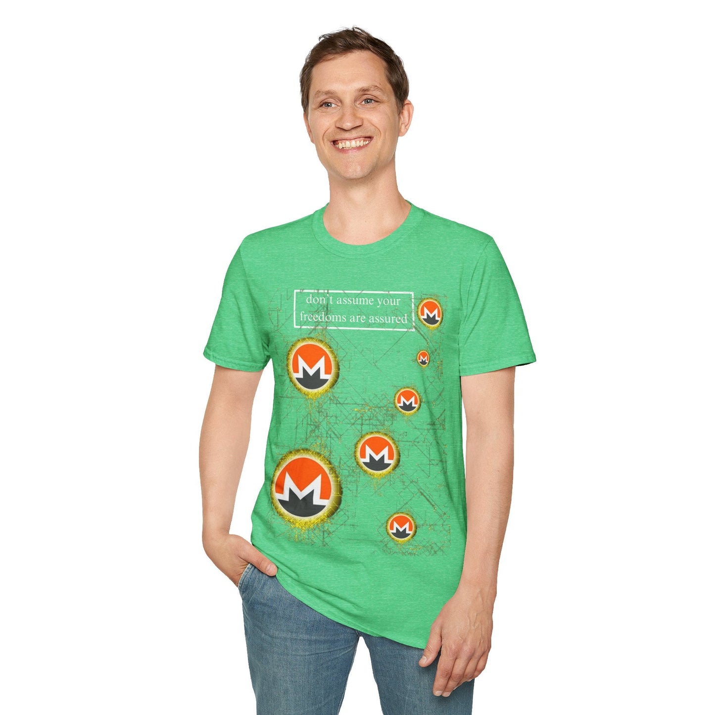 Monero DAYFAA DKcolors Unisex T-Shirt by cypherpunkgear – cypherpunkgear.com | Cypherpunk Merch